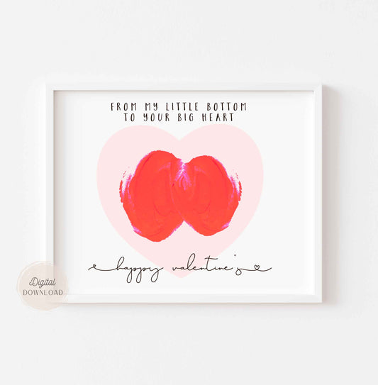 Bottom Print - First Valentine Baby Card