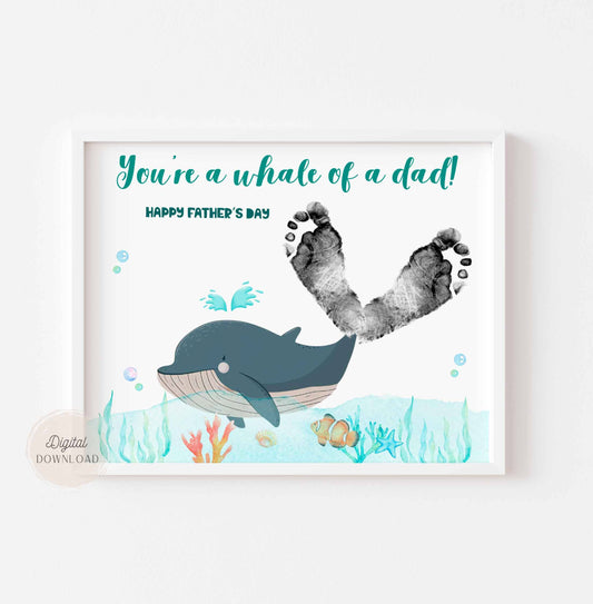 Whaley footprint - Fathers day footprint craft