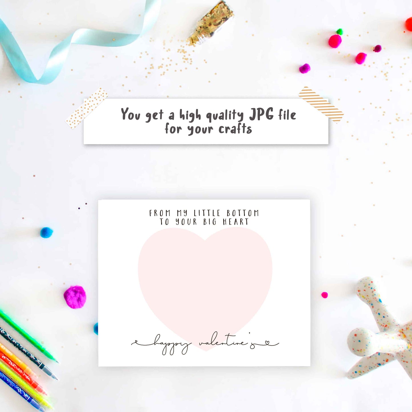 Bottom Print - First Valentine Baby Card