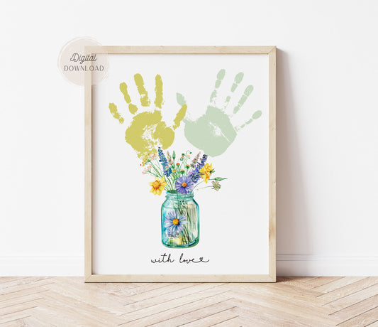 Handprint flowers - 'With Love'