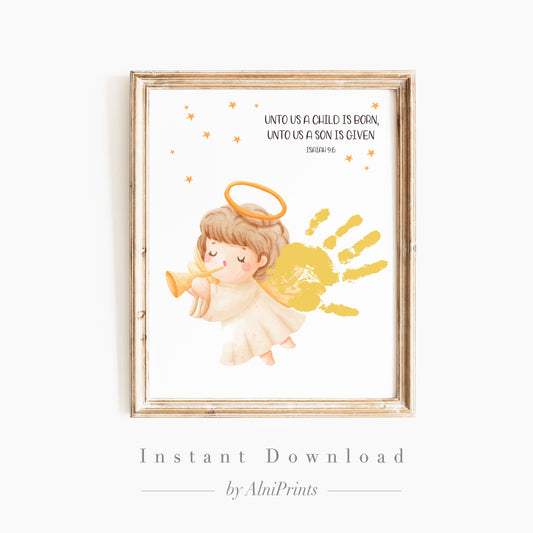 Angel Handprint card