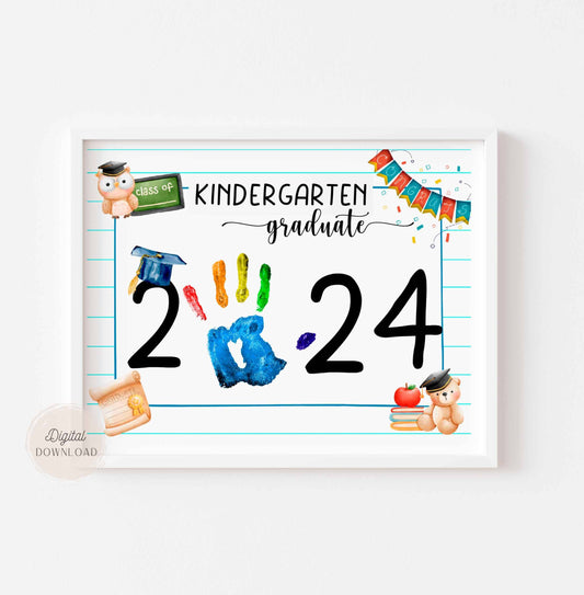 Kindergarten Graduation Sign - End of the Year Certificate 2024