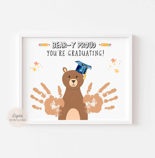 Bear-y Proud, You're Graduating - Graduation Handprint