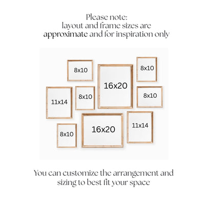 Safari Nursery Wall Art Set with Jungle Animals, Tropical Leaves & Nature Scenes (9 Pieces)