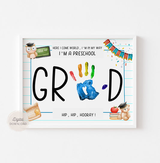 Preschool Plaque grad kids - Graduation crafts