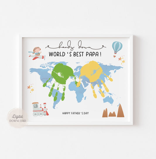 Best papa hands down - Father's day handprint