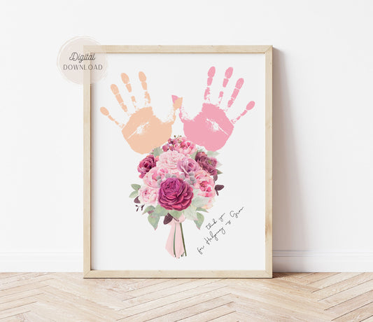 Thank You For Helping Us Grow - Handprint Flower Bouquet