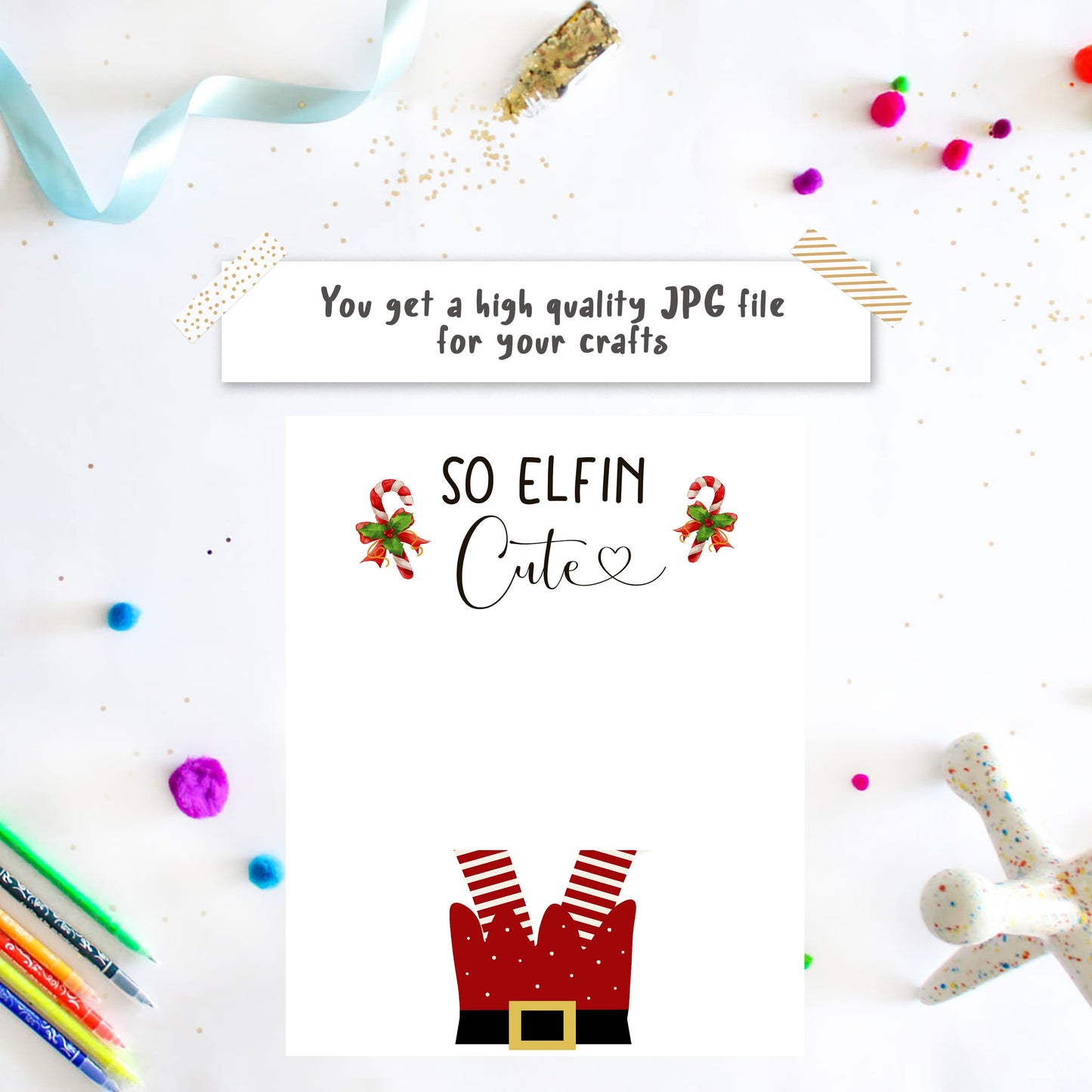 Christmas Elf Footprint Art