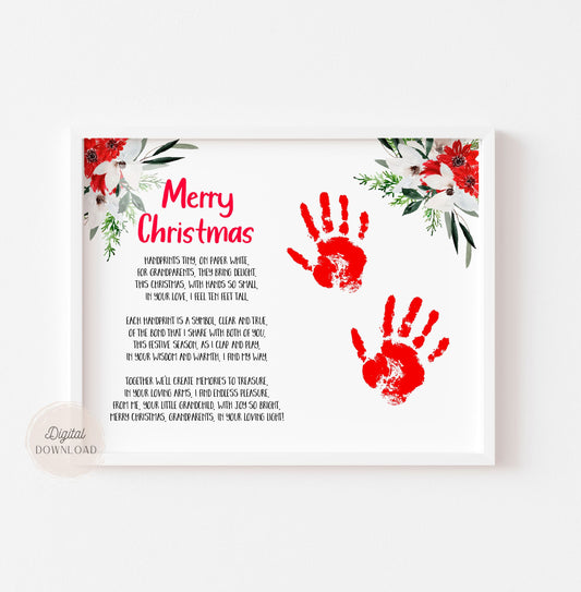 Christmas Handprint card for Grandparents