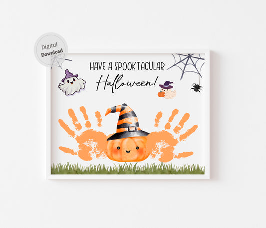 Spooktacular Halloween Handprint Art crafts