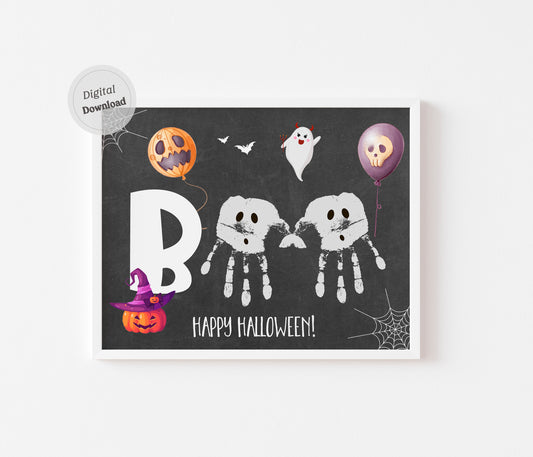 Ghost Handprint Art Halloween crafts