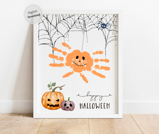 Spider Halloween Handprint Art