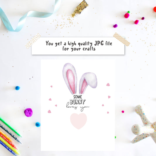 Some Bunny Loves You - Easter  Footprint Art