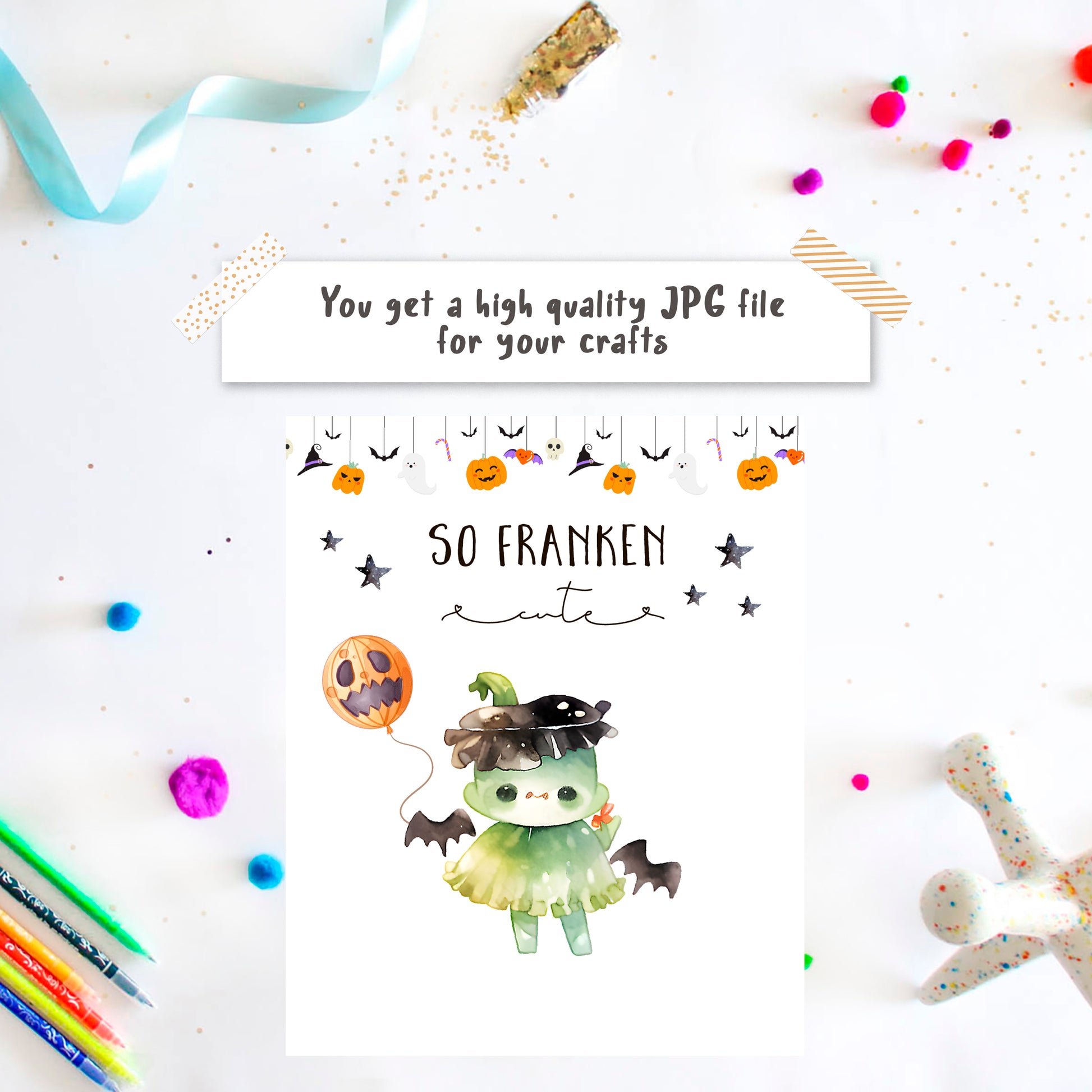 little halloween monsters Little monster Halloween Footprint Art Frankencute – AlniPrints