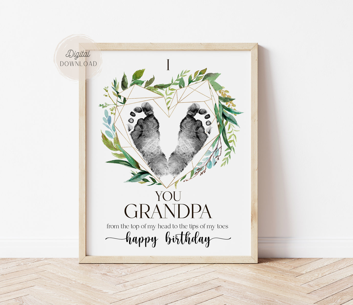 Grandpa Birthday Poem Footprint Art