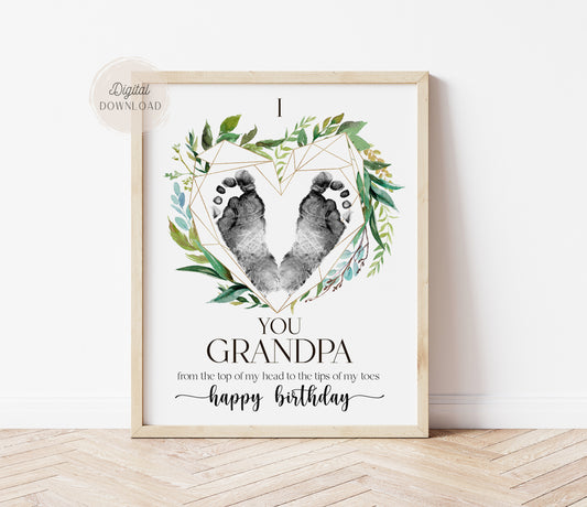 Grandpa Birthday Poem Footprint Art