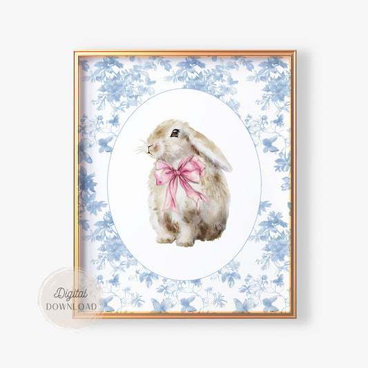 Rabbit - Retro nursery print