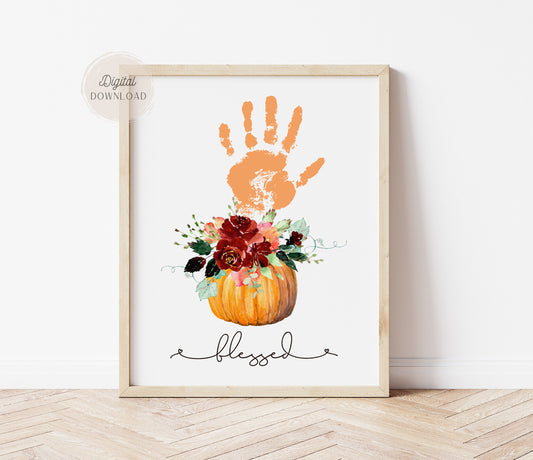 Blessed Thanksgiving Handprint Art crafts