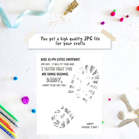 following in daddy's footsteps printable