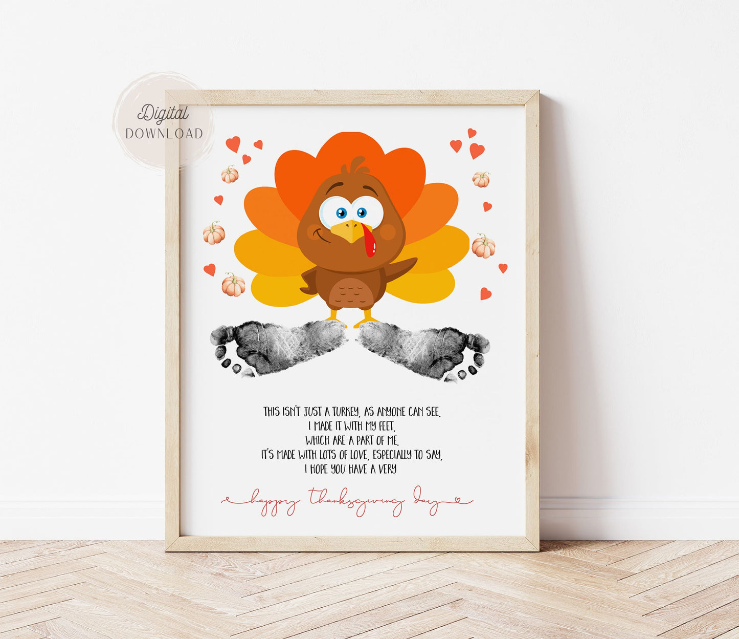 Turkey Poem Handprint Card