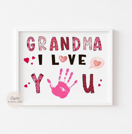 Grandma Valentine handprint