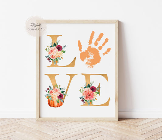 Love Handprint and Footprint - Fall Craft