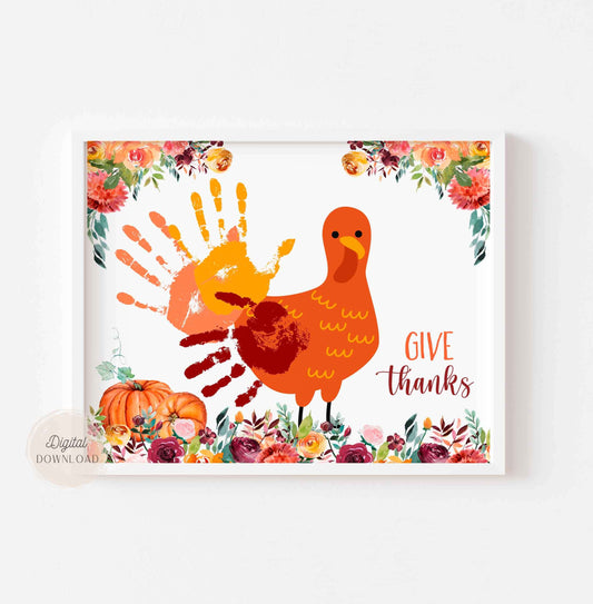 Give Thanks Turkey Handprint Craft