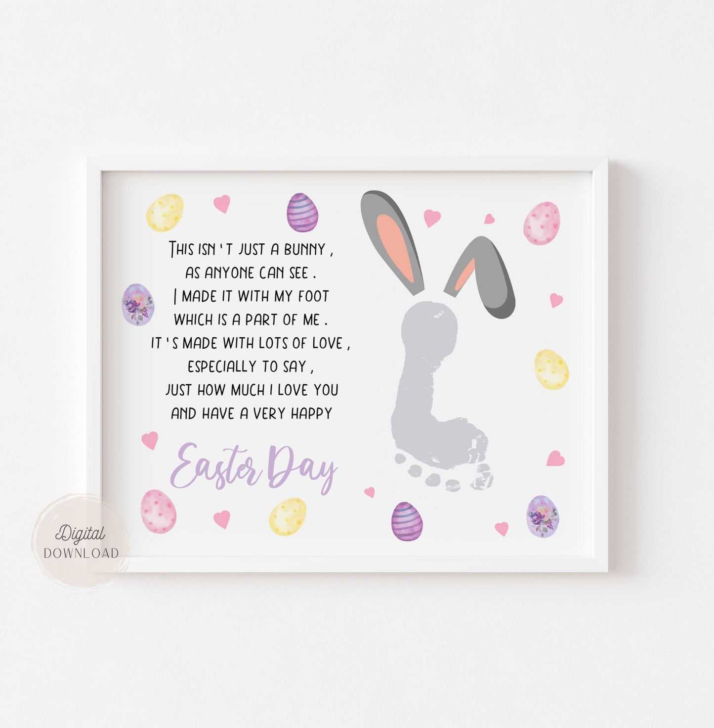 Bunny Easter card with Poem