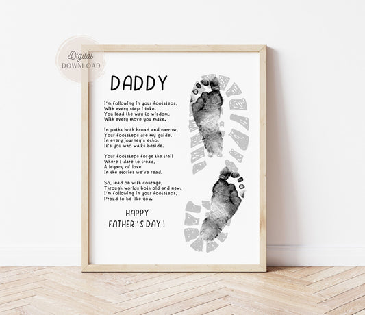 Following in daddy's footsteps - Father's day poem