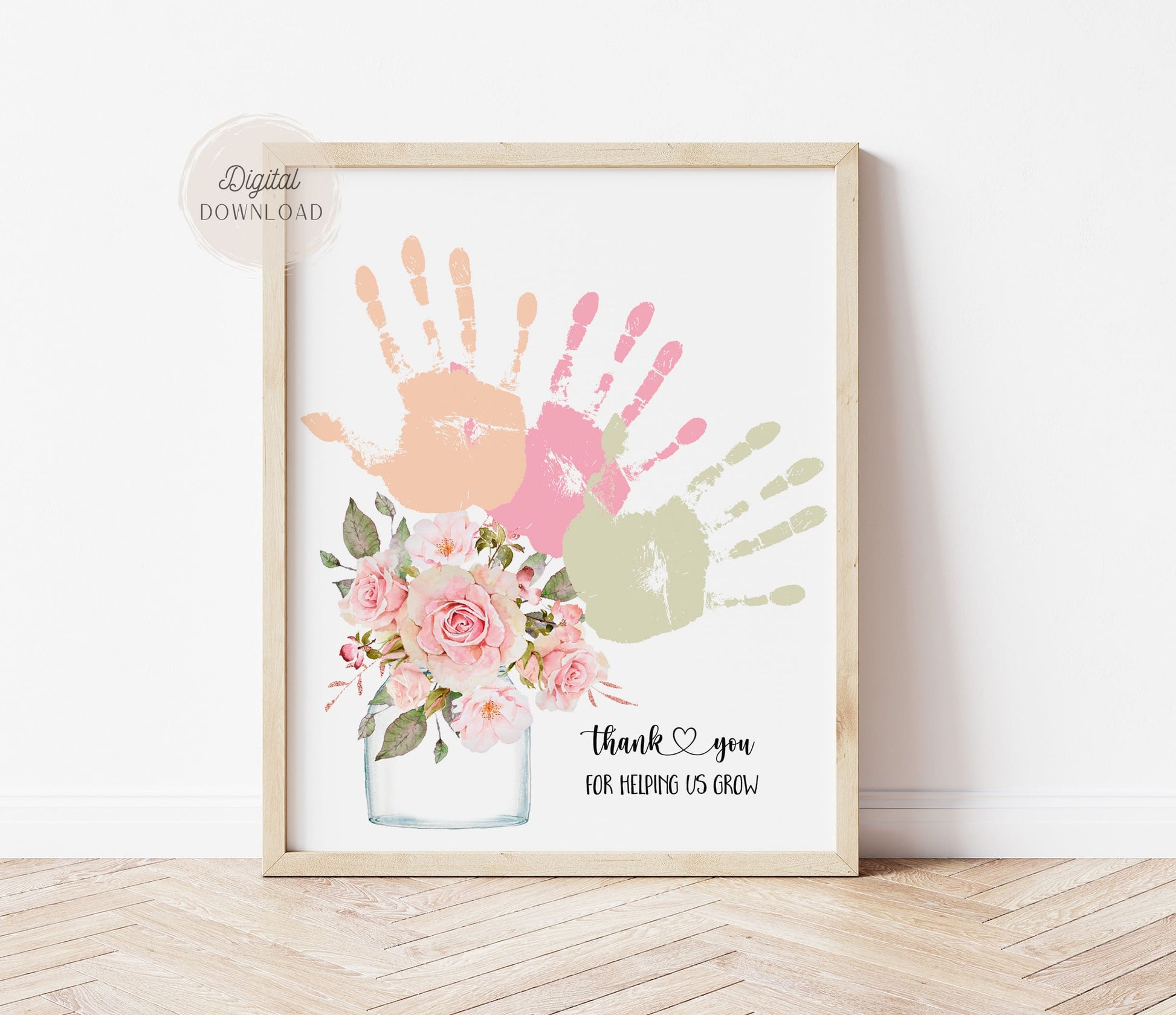 Thank You For Helping Us Grow - Handprint Template