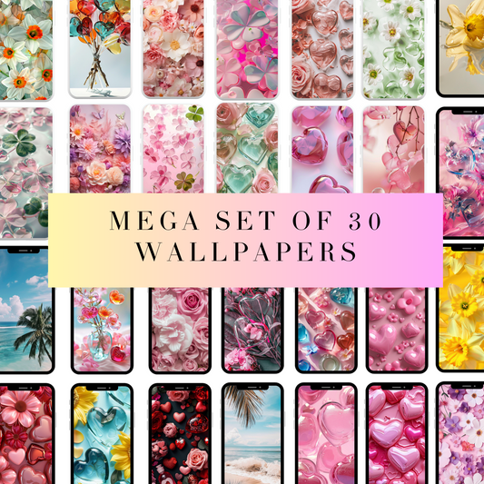 iPhone Wallpaper Collection  - Mega Set of 30 Lockscreens
