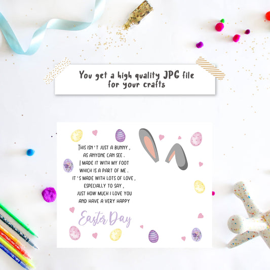 Bunny Easter card with Poem