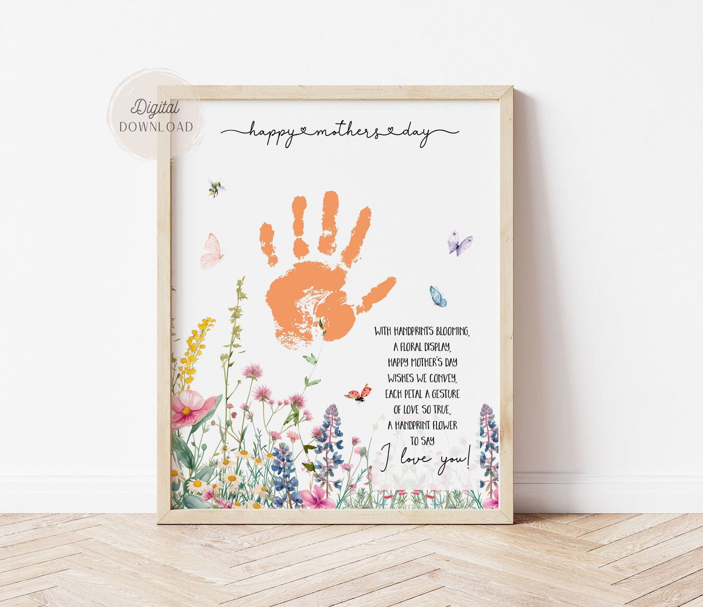 Mother's Day Handprint Poem - Handprint Template