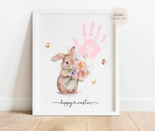 Bunny Handprint craft - Easter card