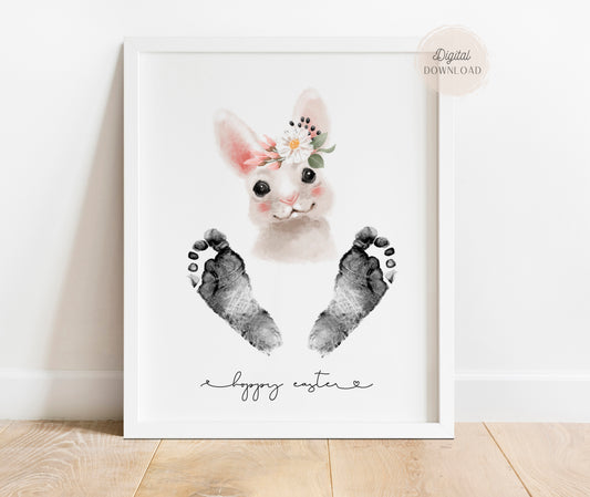 Easter Bunny Paw Prints - Rabbit Footprint Art Info