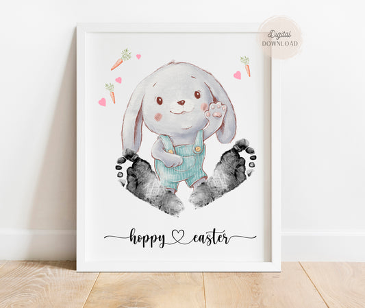 Easter Bunny Footprints Art - Bunny Paw Prints