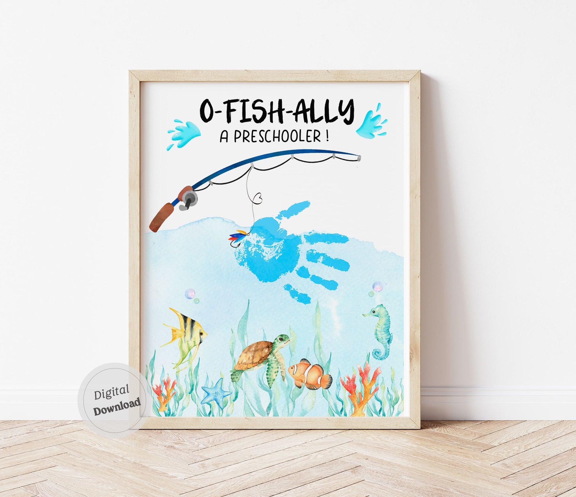 O-fish-ally a Preschooler handprint