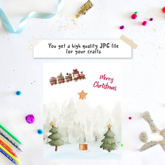 Tree Christmas Handprint art