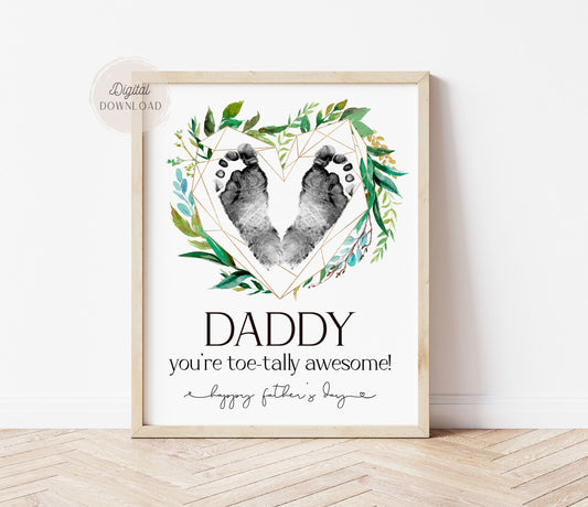 Father's day footprint -  Gift for Daddy