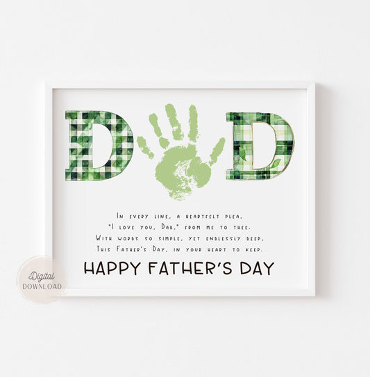 Father's day poem for Dad - Handprint crafts for infants