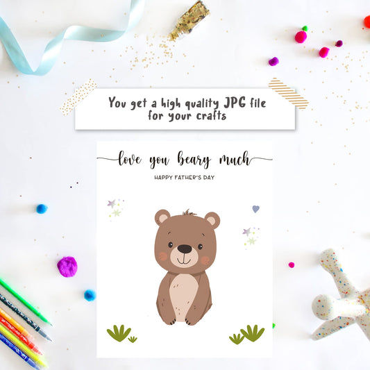 Father's day feet painting - Bear footprint craft