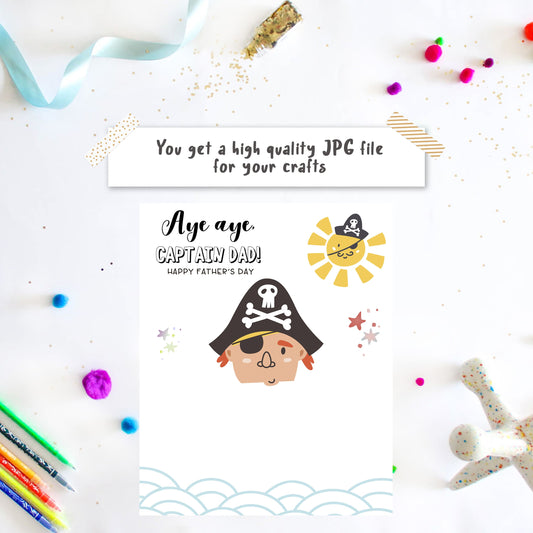 Kids hand print art - Pirate handprint art