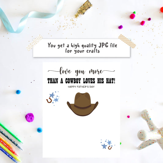 Footprint craft for Father's day - Western Daddy Grandpa Card