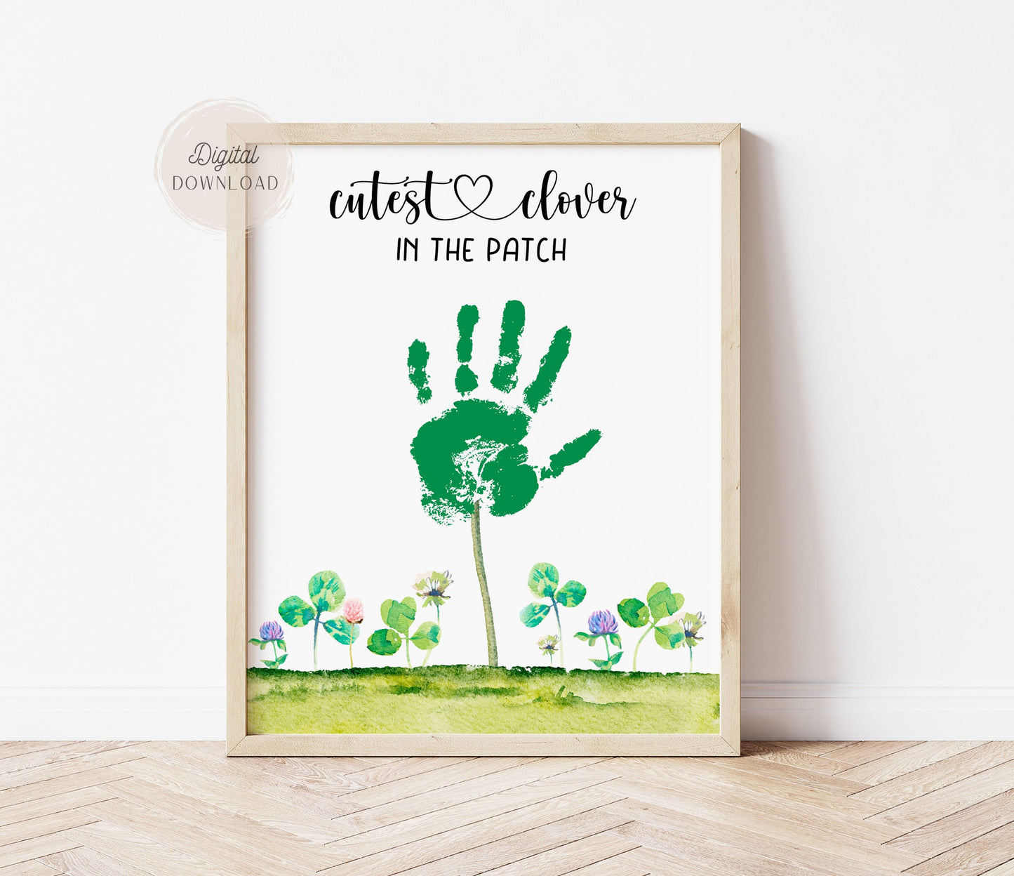 Cutest clover in the patch - Handprint shamrock