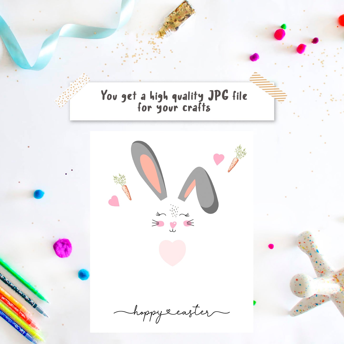 Hoppy Easter - Bunny Footprint Art