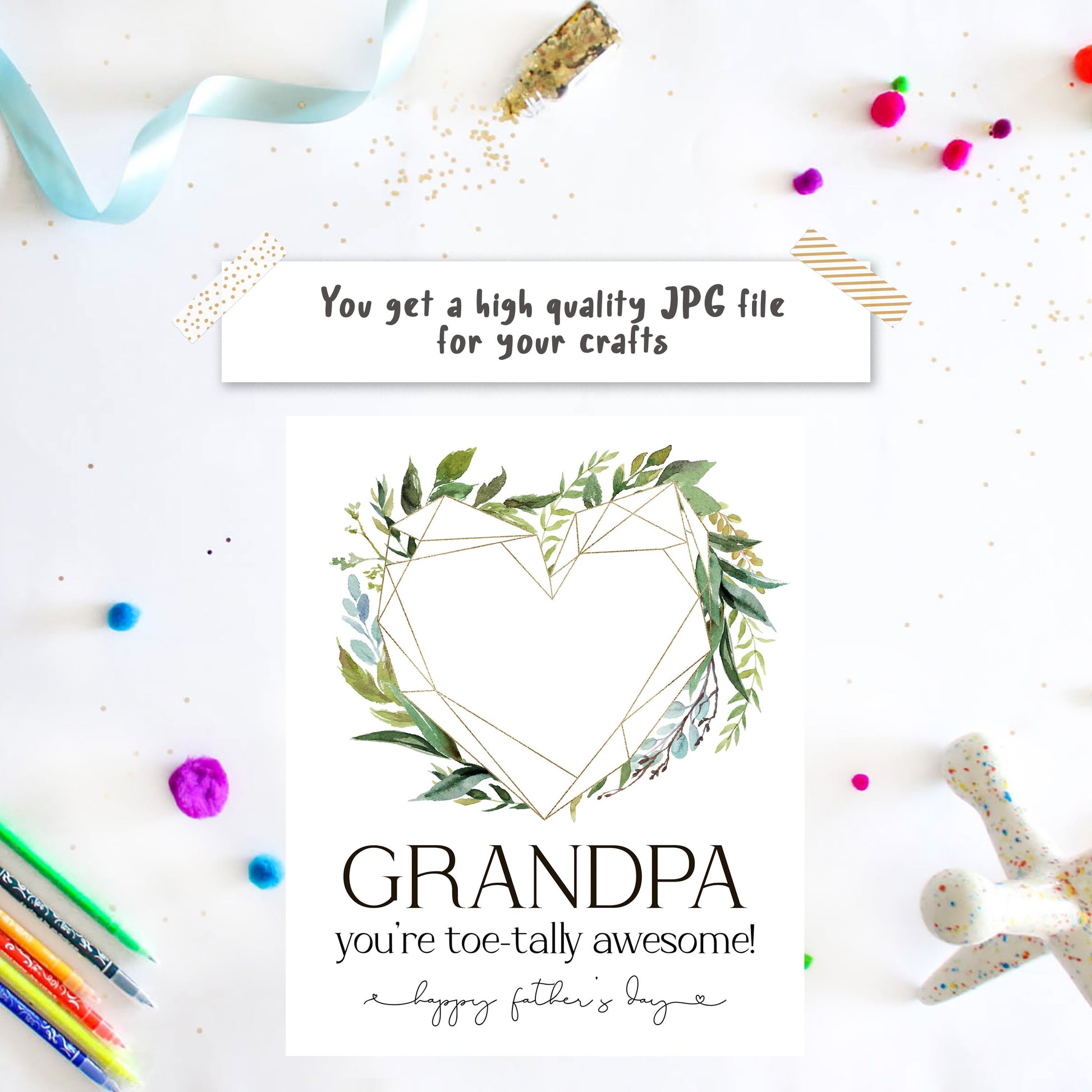 Father's day gift for grandpa - Infant footprint ideas