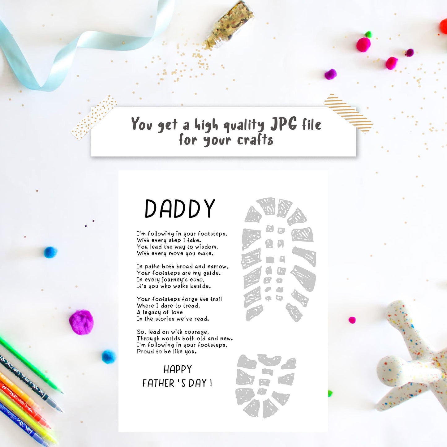 Following in daddy's footsteps - Father's day poem