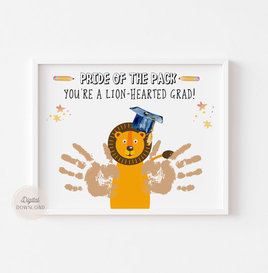 Plaque grad kids printable - Grad Handprint