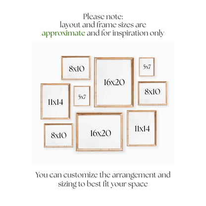 Vintage Woodland Nature Wall Art  - Set of 9 - 001