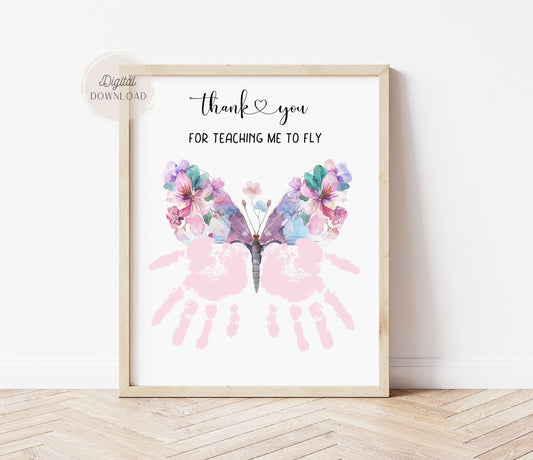 Thank You For Helping fly - Handprint Appreciation gift